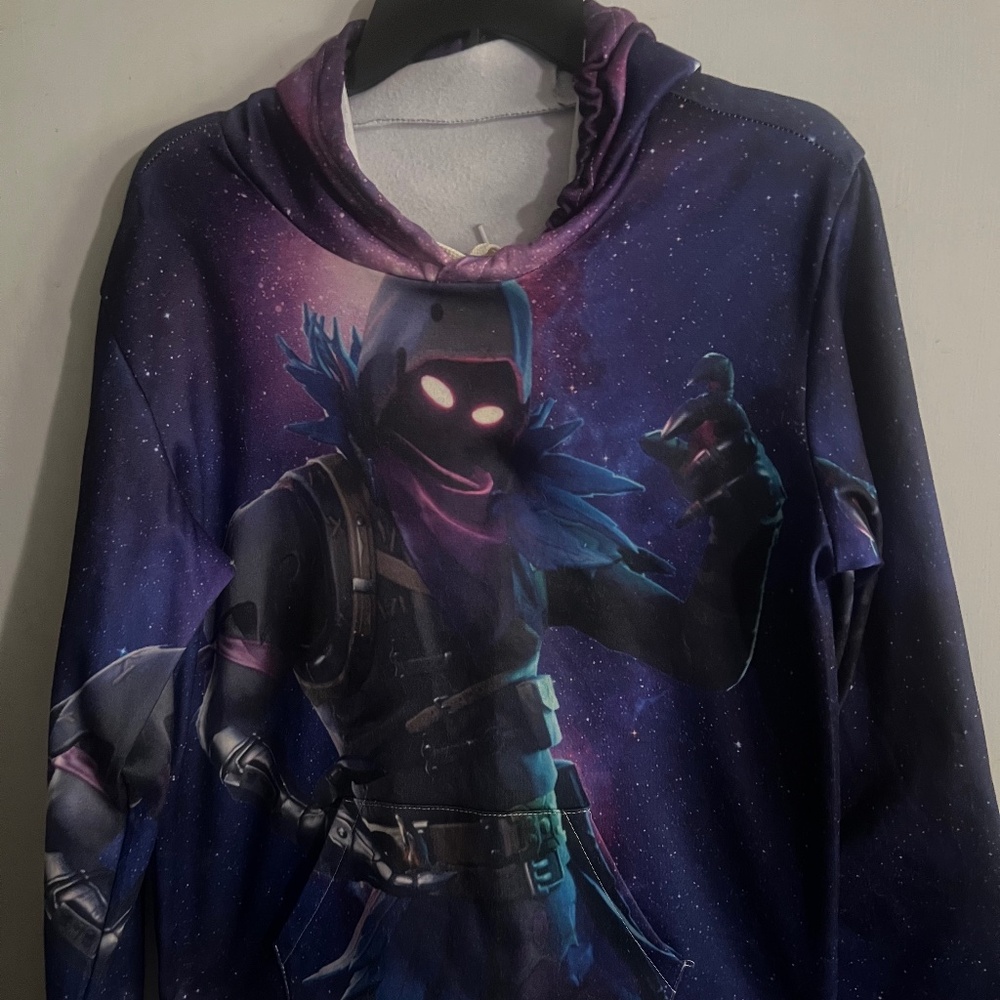 "Raven" from Fortnite Hoodie , Size Small , 20.5" Pit to Pit